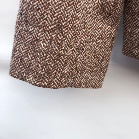 Talbots Herringbone Tweed Wool Beautiful Suit Blazer Career Jacket Like New 2 - Picture 5 of 15